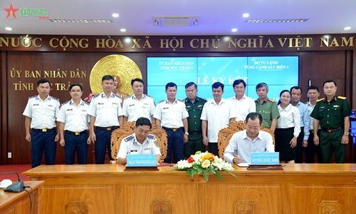 Vùng Cảnh sát biển 4 và tỉnh Sóc Trăng phối hợp quản lý các hoạt động liên quan đến lĩnh vực thủy sản 
